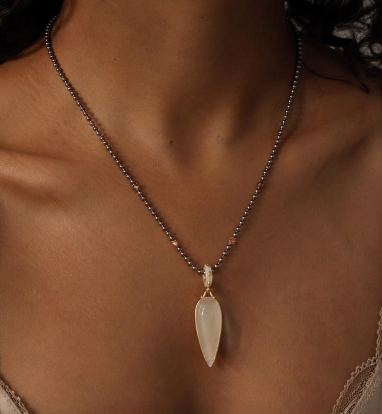 The Mill Charm- Counterpoise Moonstone